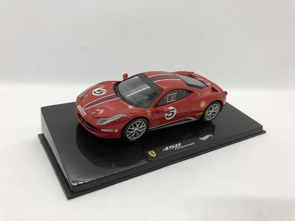 Hot Wheels製 1/43 ﾌｪﾗｰﾘ458 ﾁｬﾚﾝｼﾞ#5(ﾚｯﾄﾞ) - ミニカー専門店