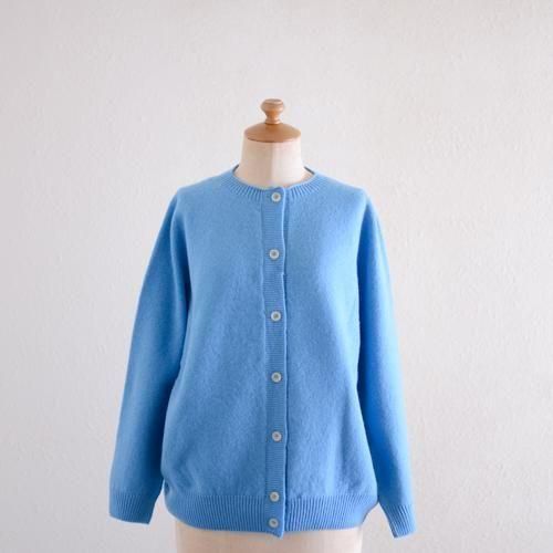ウールカシミア2ウェイカーディガン | ブルー- MAR マル