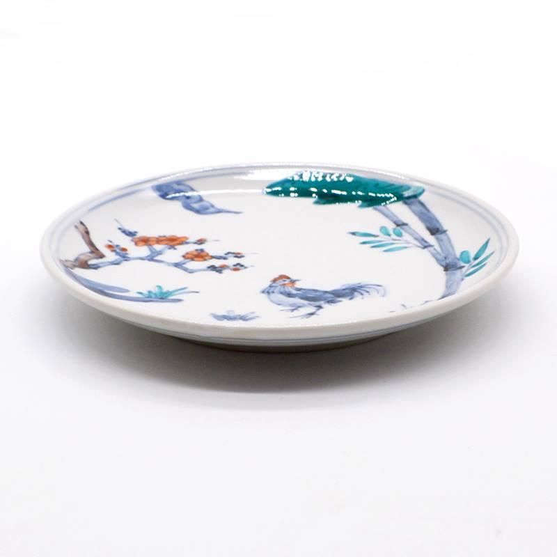 豆彩鶏文五寸皿 堀畑蘭 - GALLERY掌