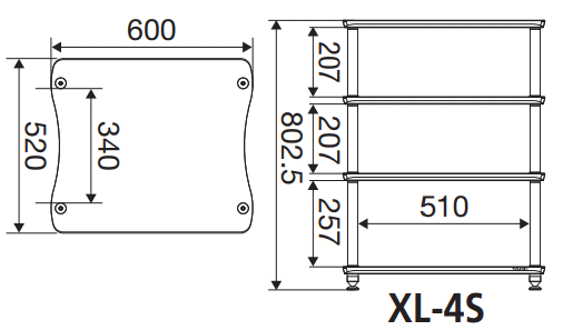 激安】TAOC XLシリーズ S Type XL-4S-WL タテ型オーディオラック 激安】TAOC XLシリーズ S Type XL-4S-WL タテ型オーディオラック