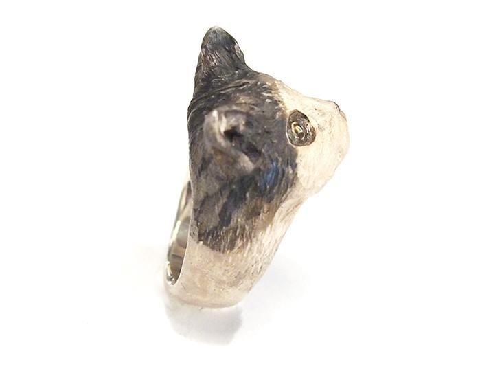 DECOvienya handmade accessories cat ring silver [DE-112