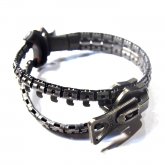 【受注】カガリユウスケ zip bracelet ジップ ブレスレット BK