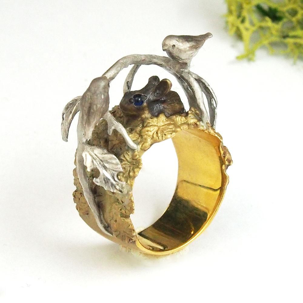 DECOvienya デコヴィーニャ 木陰のウサギ リング｜A STORY TOKYO