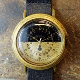 かっこいい腕時計 arrow Black&Brass Lサイズ バイカラー ミリタリーウォッチデザイン