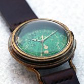 【Mのみラスト1点】ヴィンテージ軍用時計デザインの手作り腕時計 arrow Green