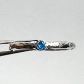 アウイナイトの指輪 槌目リング 2mm シルバー 一粒アウィン 指輪 SV