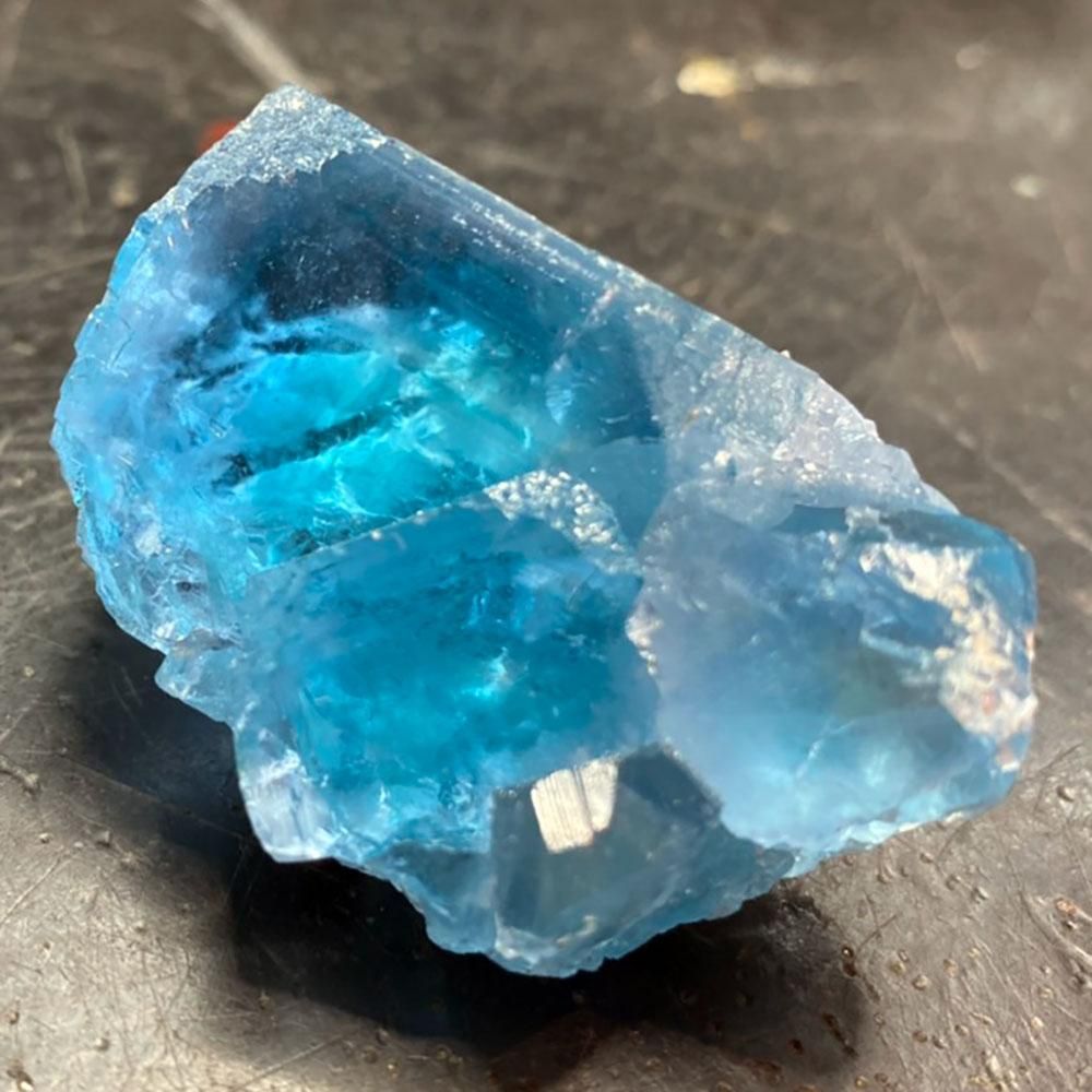 ファントムブルーフローライト 原石 中国産 (Flourite) 寸法