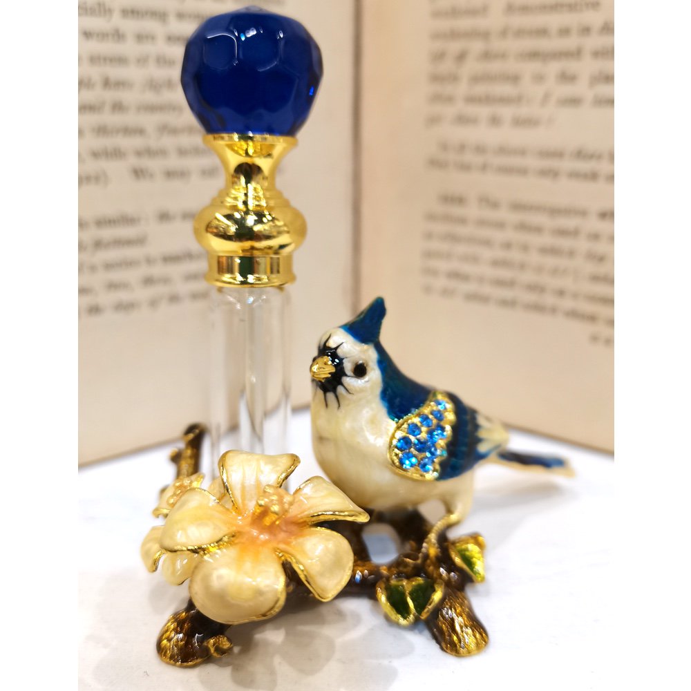 お花と青い鳥の香水瓶 アンティーク ヴィンテージ パフュームボトル A Story Tokyo