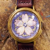 【刺繍の腕時計】μ･viola 高子 x A STORY TOKYO 『桜』桜の腕時計 一点物 さくら サクラ