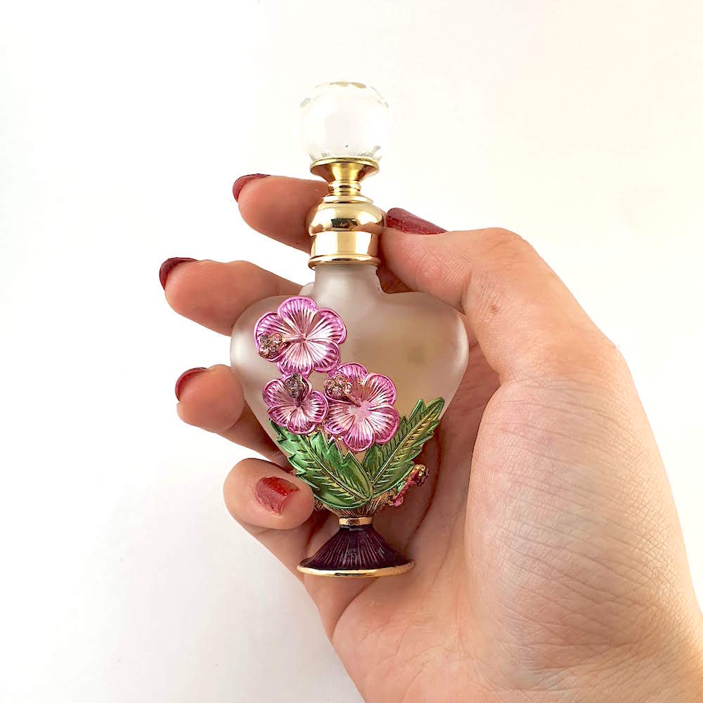 お花の香水瓶 ピンク 香水ボトル｜ アンティーク ヴィンテージ 