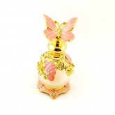 ピンクの蝶と薔薇の香水瓶 香水ボトル｜ アンティーク ヴィンテージ パフュームボトル