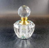 クリスタル型香水瓶　透明　Ball  香水ボトル｜ アンティーク ヴィンテージ パフュームボトル