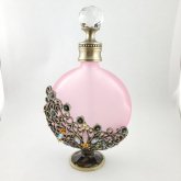 ピンクのクリスタル香水瓶｜ アンティーク ヴィンテージ パフュームボトル