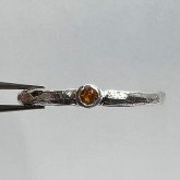 シトリンの指輪 槌目リング 2mm SV 11月の誕生石