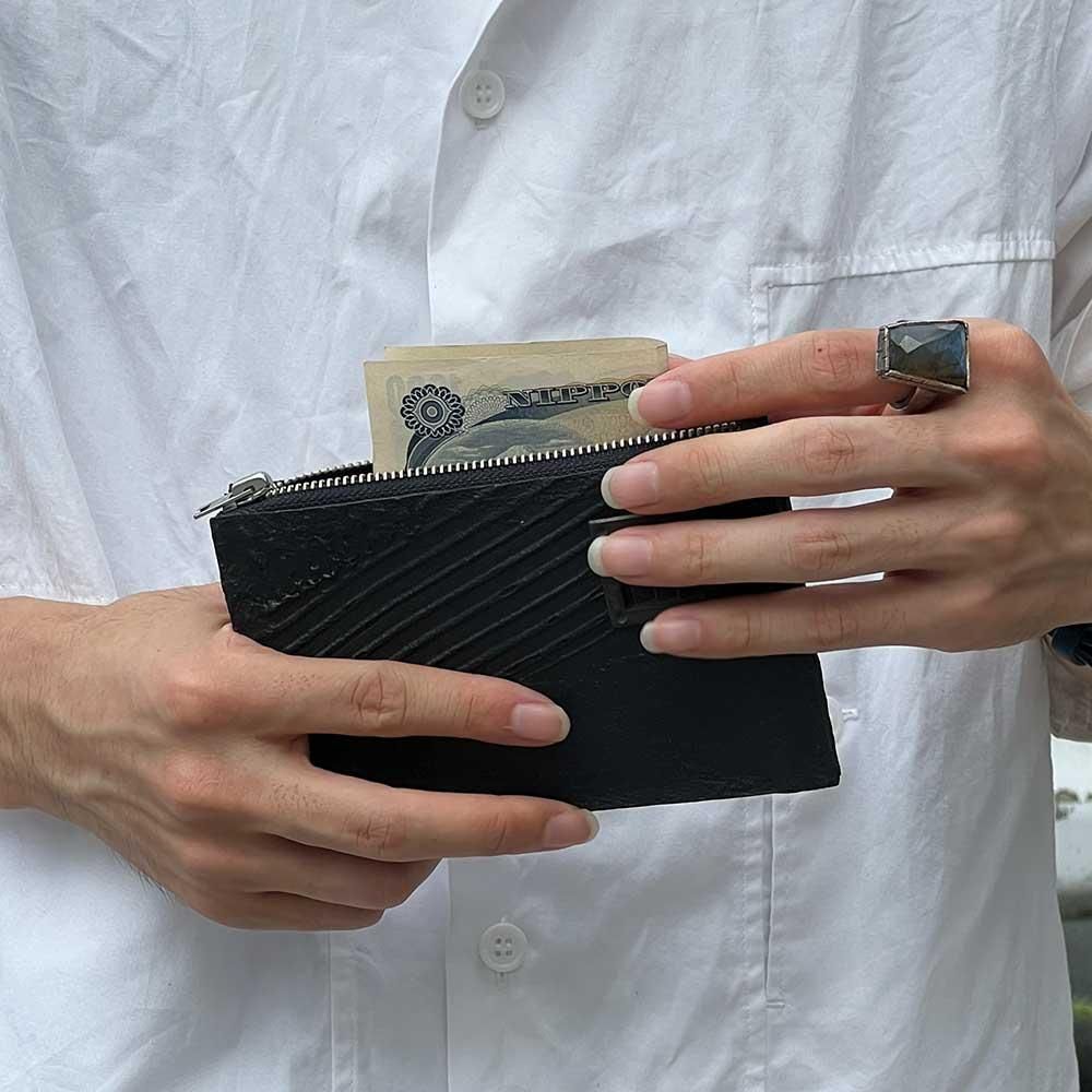 カガリユウスケ カードウォレット + スクエアダクト ブラック bk