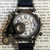 【一点物】スチームパンク 腕時計 電氣エンドルフィン x A STORY コラボウォッチ アラビア数字 文字盤