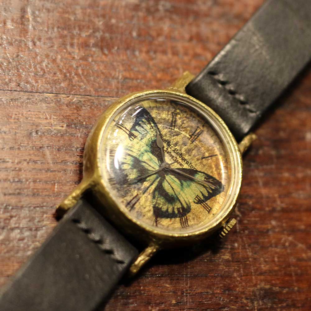 頭蓋骨柄の蝶の腕時計 スカルバタフライ ハンドメイド腕時計｜A STORY TOKYO