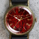 アンティークな腕時計 Classic Wristwatch blood 赤文字盤