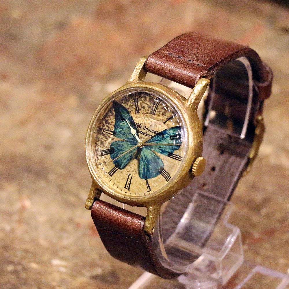 世界一美しい蝶 モルフォ蝶の腕時計 Classic Wristwatch Morpho｜手作り腕時計と作家物,天然石アクセサリーの通販｜A STORY  TOKYO