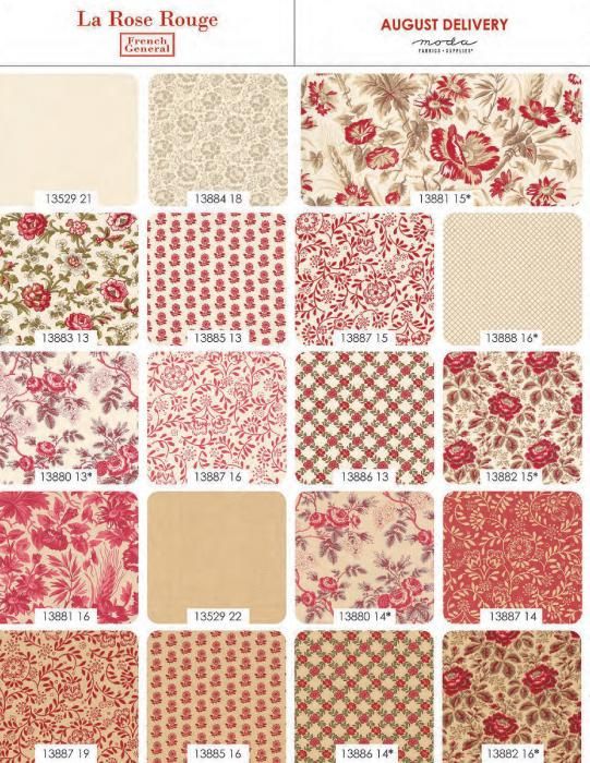 La Rose Rouge-13884-16 花柄｜布生地・ファブリック生地通販