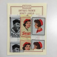 FrenchGeneral -ANTIQU FRENCH BERET LABELS-(FrenchGeneral-kit01)