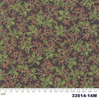 Poinsettias & Pine Metallic-33514-14M(メタリック加工)(3F-03)