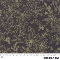 Poinsettias & Pine Metallic-33516-14M(メタリック加工)(3F-03)(3F-09)