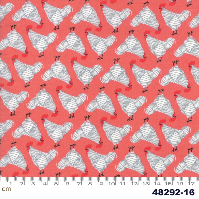 Farm Charm-48292-16 おしゃれなにわとり柄｜布生地・ファブリック生地
