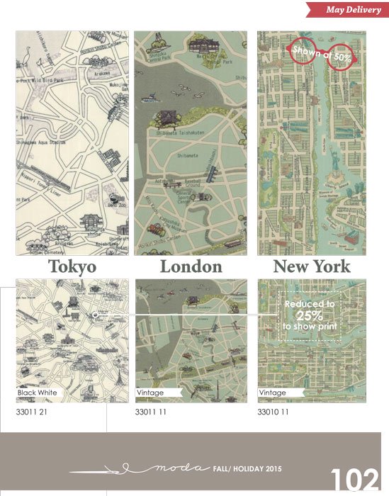 Passport-33011-11ox ノスタルジックなロンドンの地図柄｜布生地・ファブリック生地通販なら手作り生地専門店『abeille』