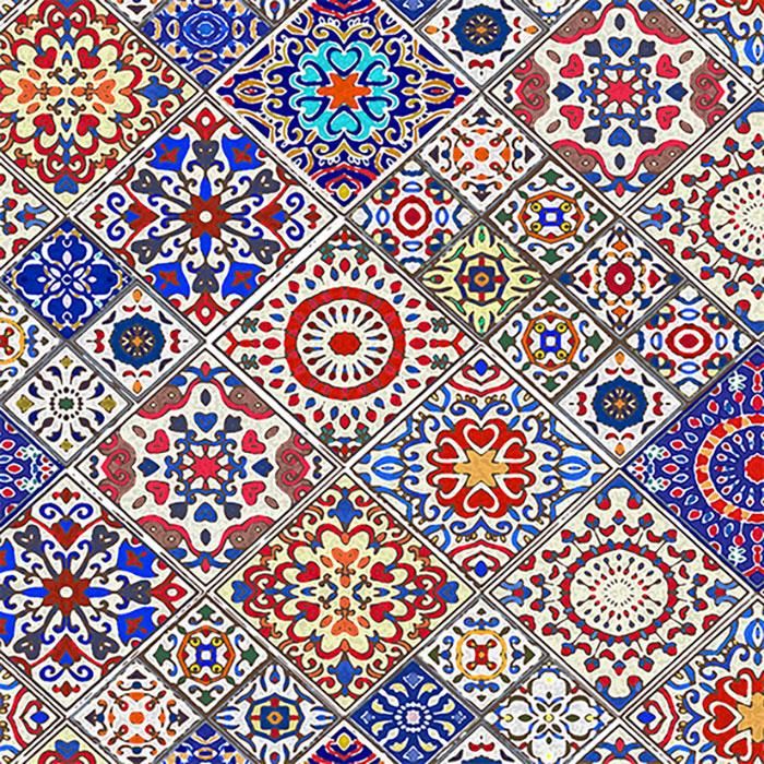 nora-cl1081-br-b エキゾチックな雰囲気の模様｜布生地・ファブリック