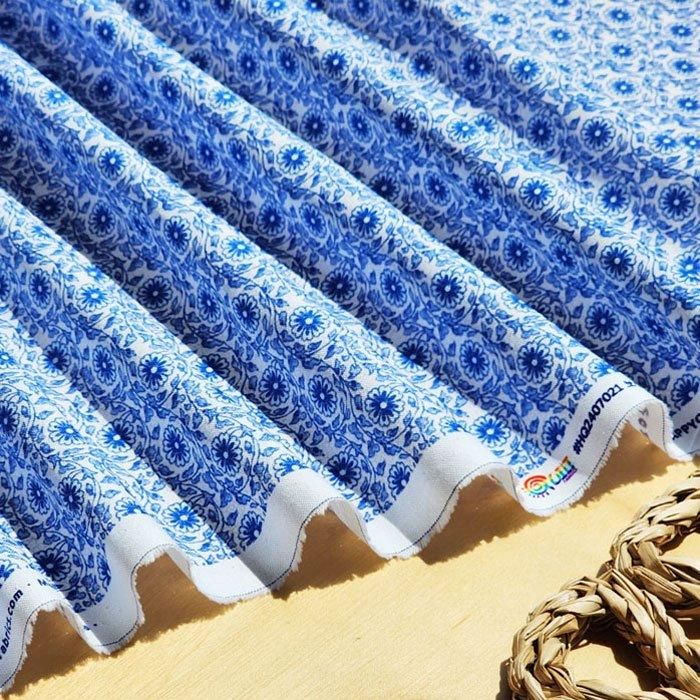 花柄　壺　まとめ売り Happy Quilt | 青華壺柄 - 布生地通販 -柄がかわいい