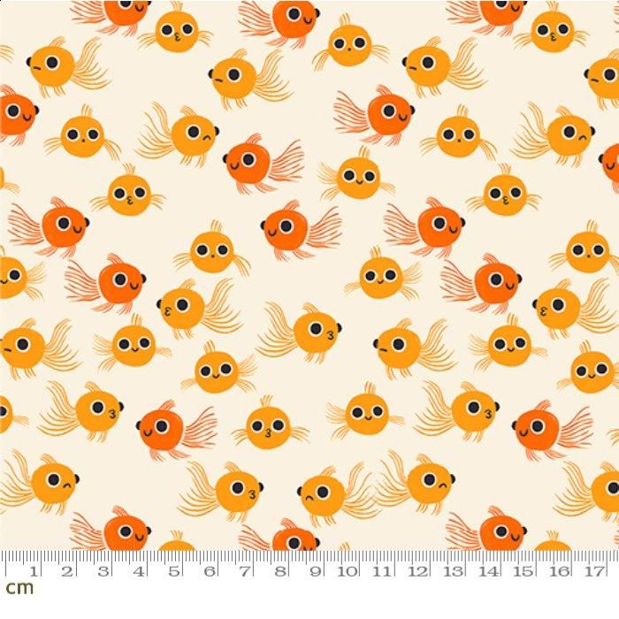 Animal Animal | 金魚シーチング - 布生地通販 -柄がかわいい
