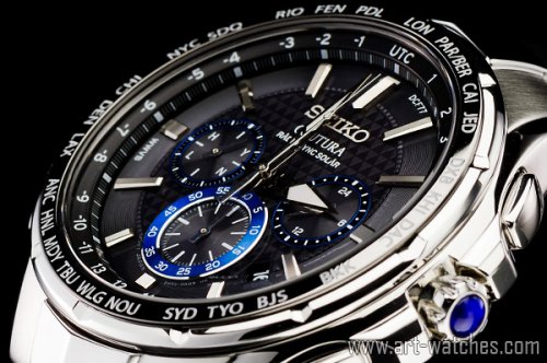 セイコー海外「誤差10万年に1秒超高精度」電波ソーラー「上級コーチュラ」クロノグラフ腕時計 - 日本製ムーブメントにこだわった「アート腕時計」専門店