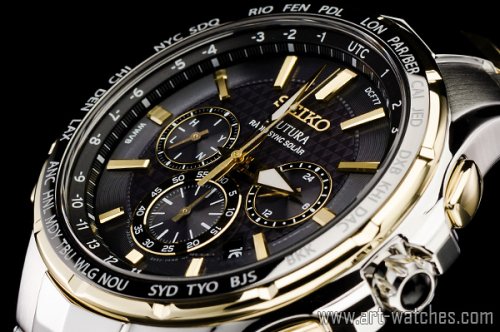 SEIKO 上級コーチュラ 電波ソーラー クロノグラフ セイコー メンズ腕時計約203cm参考定価