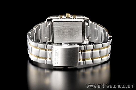 シチズンCITIZENエコドライブ 角型クロノグラフ激レア新品 - 日本製ムーブメントにこだわった「アート腕時計」専門店