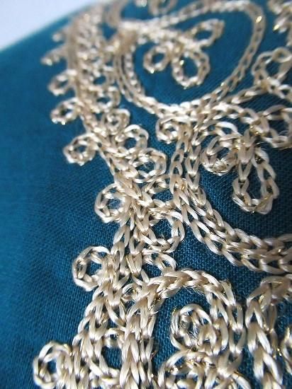 モロッコ刺繍チュニック・グリーン - モロッコ雑貨とモロッコ