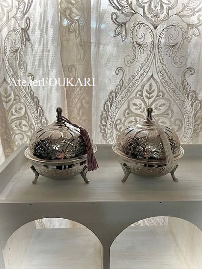 アラビアンナイトの小物入れ－シュガーポット/タッセル選択可- モロッコ雑貨とモロッコファッション|Atelier FOUKARI