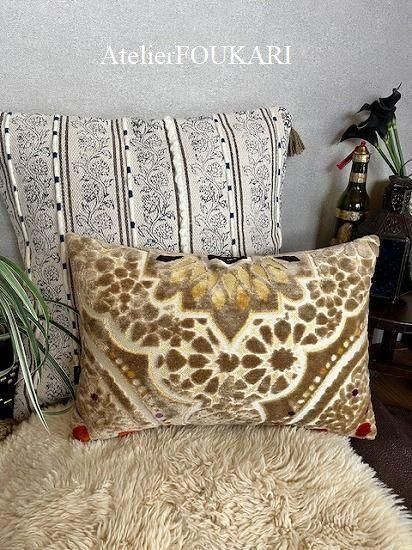 モロッコ横長クッションカバー＊シャンパンモザイク - モロッコ雑貨と