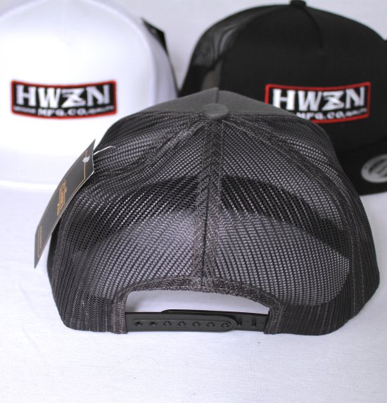 HWZNBROSS ハウゼンブロス【BOX LOGO CLASSIC TRUCKER MESH CAP】メッシュキャップ トラッカーキャップ あさ  刺繍ワッペン