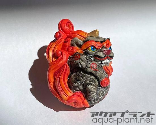 彩色版狛犬根付ストラップ - アクアプラント≪ネイチャー系オリジナル