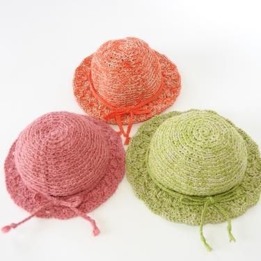 かぎ針編み日除け帽(ヴィヴィドカラー） - アトリエサニーサイド