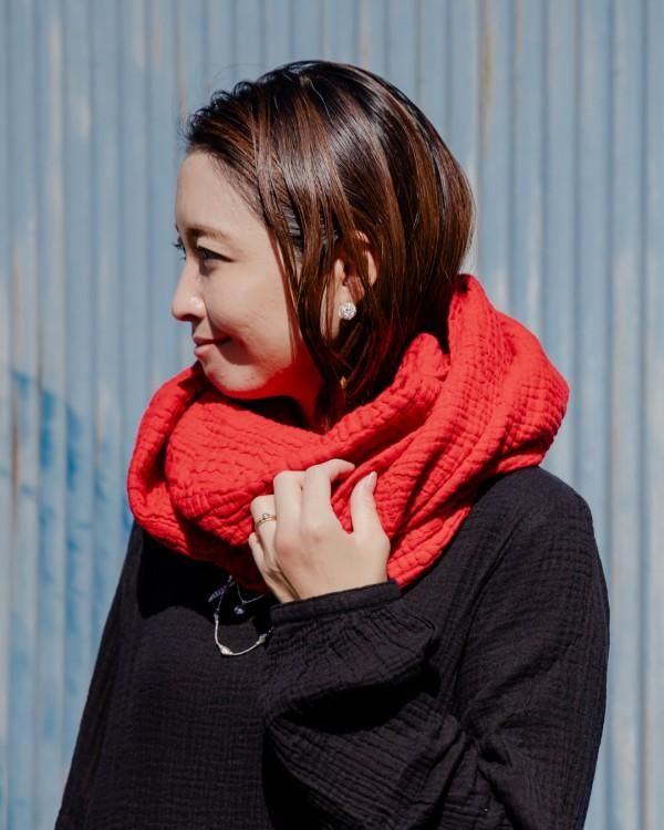 ちぢみガーゼスヌード