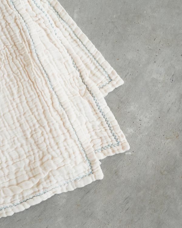 専用♥みかん特価♥８重ガーゼちびブランケット♥うさデニム♥ ちぢみガーゼブランケット