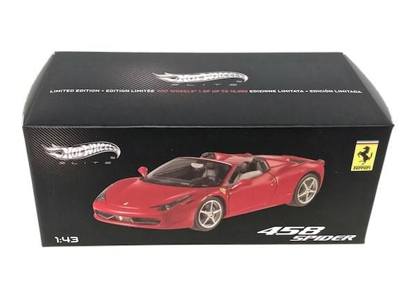 HotWheels Elite 1/43スケール「フェラーリ458スパイダー」（レッド 