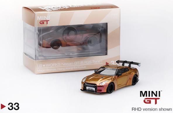 1/64スケール MINI GT LB★WORKS Nissan GT-R R35 Type 1 （マジックブロンズ/RHD）香港限定仕様