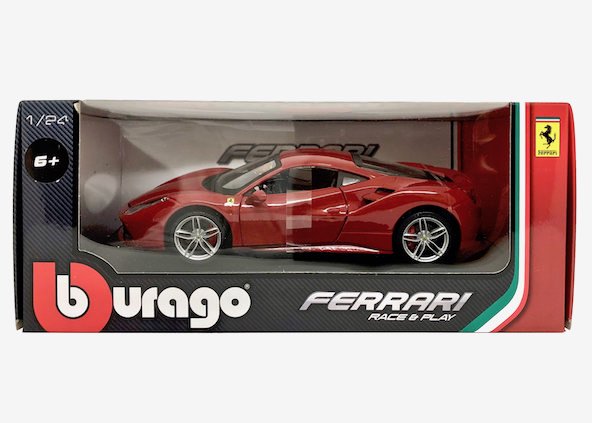 ブラーゴ 1/24スケール「フェラーリ488GTB」（レッド）Race & Play