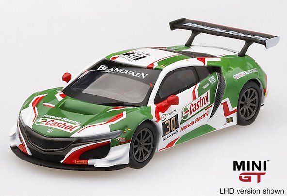 1/64スケール MINI GT「ホンダ NSX GT3」 #30 2018 24 Hours of Spa 