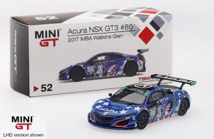 1/64スケール MINI GT「Acura NSX GT3」 #86 2017 IMSA Watkins Glen（LHD）