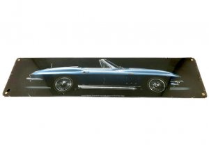 インテリアスチールサイン「Blue Corvette」横51cm × 縦33cm