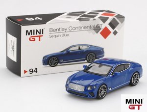 1/64スケール MINI GT「ベントレー・コンチネンタルGT」(ブルー)RHD